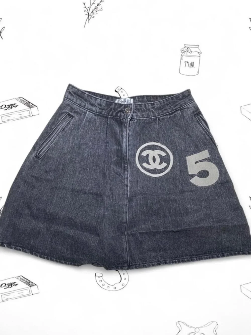 Pre-Owned Chanel Denim Skirts SZ 36